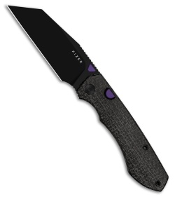 Kizer Wharning Button Liner Lock Knife Micarta (3.4" Black PVD)