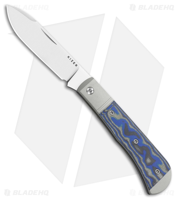 Kizer Trestle D Slip Joint Knife Al + Norplex UltreX Blue/Grey