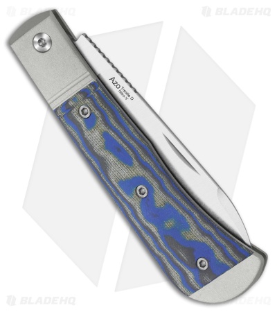 Kizer Trestle D Slip Joint Knife Blue/Gray Norplex UltreX Micarta (2.95" Satin)
