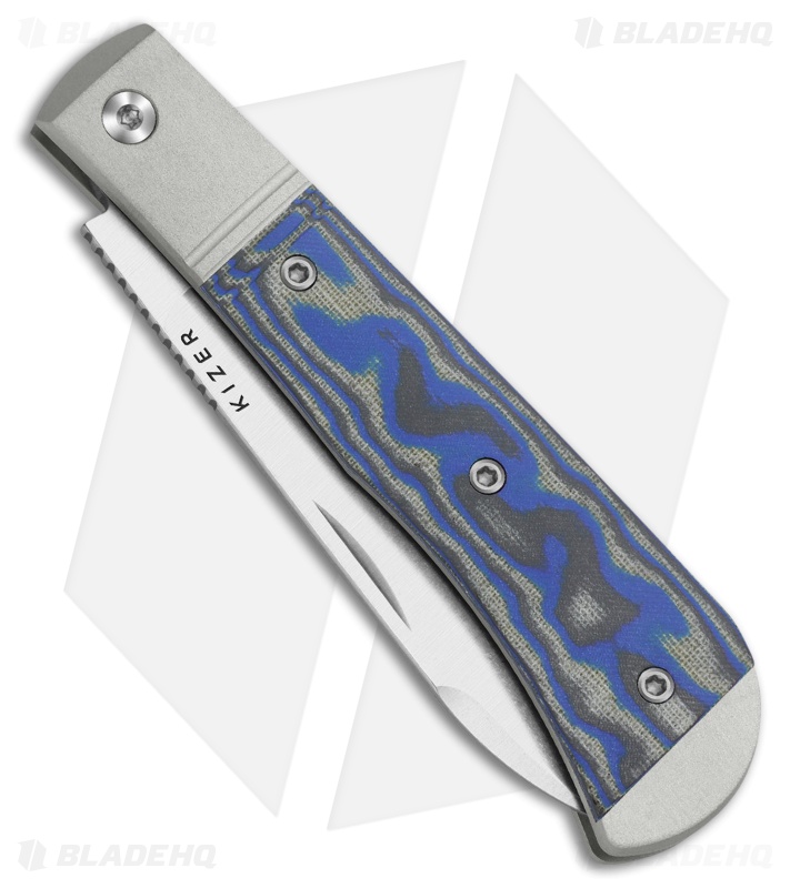 Kizer Trestle D Slip Joint Knife Al + Norplex UltreX Blue/Grey