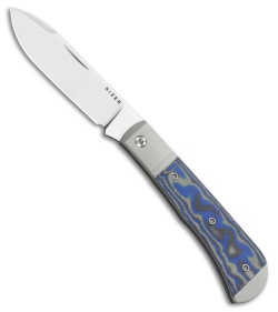 Kizer Trestle D Slip Joint Knife Blue/Gray Norplex UltreX Micarta (2.95" Satin)