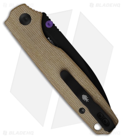 Kizer Cutlery Pokiman BLL Button Liner Lock Knife Micarta (3.1" Black PVD)