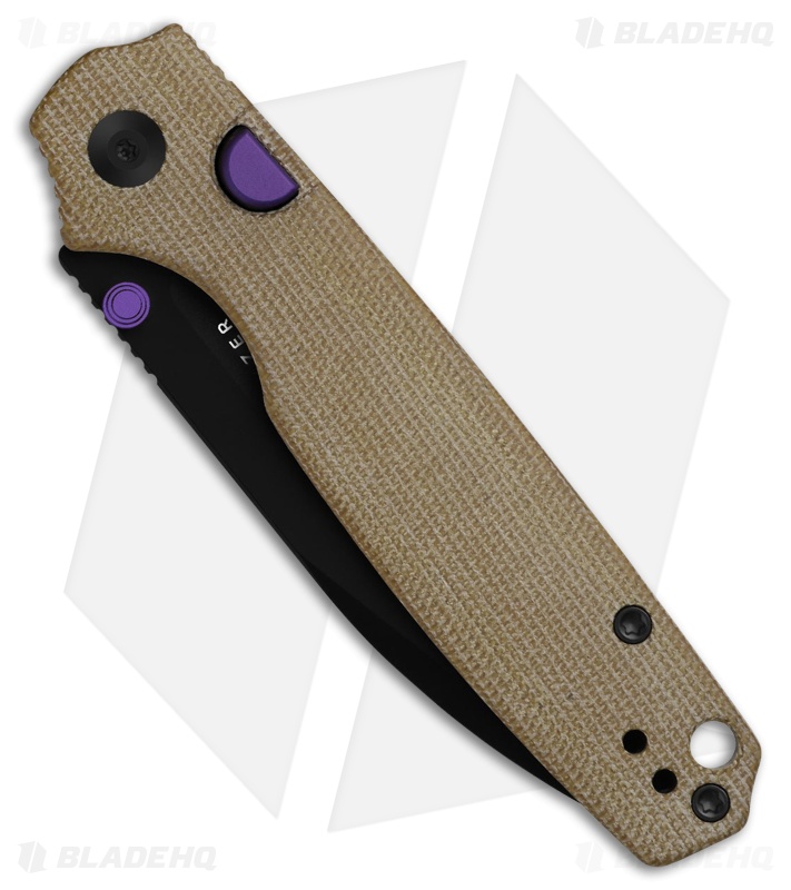 Kizer Cutlery Pokiman BLL Button Liner Lock Knife Micarta (3.1" Black PVD)