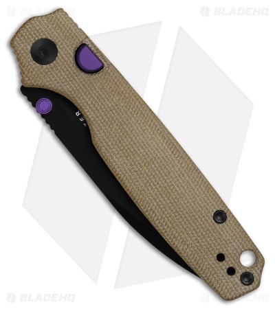 Kizer Cutlery Pokiman BLL Button Liner Lock Knife Micarta (3.1" Black PVD)