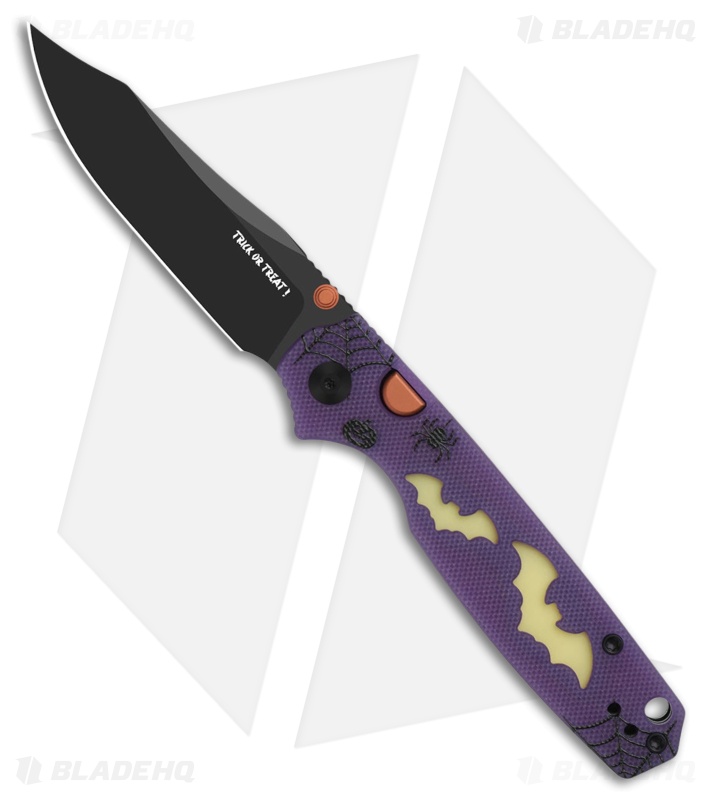 Kizer Pokiman BC Button Liner Lock Knife GID Bats In The Sky (3.15" Black)