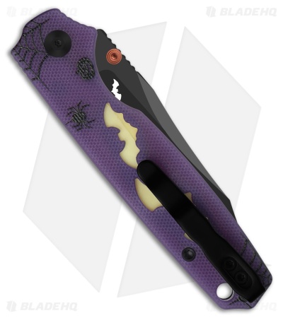 Kizer Pokiman BC Button Liner Lock Knife GID Bats In The Sky (3.15" Black)