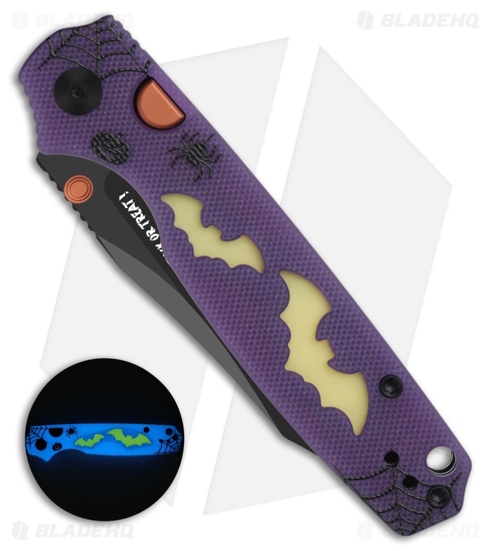 Kizer Pokiman BC Button Liner Lock Knife GID Bats In The Sky (3.15" Black)