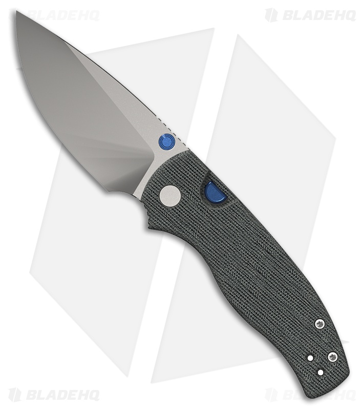Kizer Cutlery Glaux Button Liner Lock Knife Black Micarta (3" Satin)