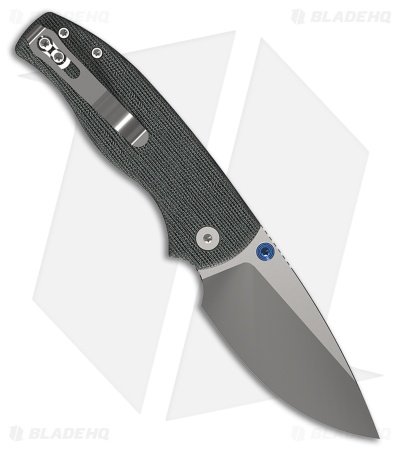 Kizer Cutlery Glaux Button Liner Lock Knife Black Micarta (3" Satin)