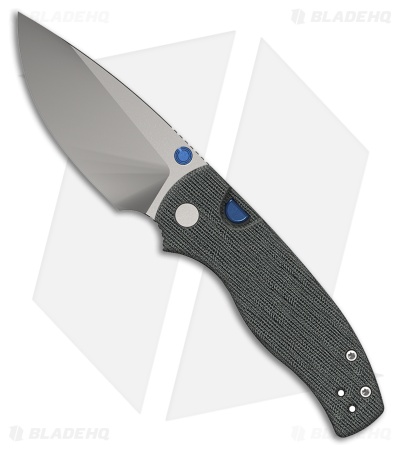 Kizer Cutlery Glaux Button Liner Lock Knife Black Micarta (3" Satin)