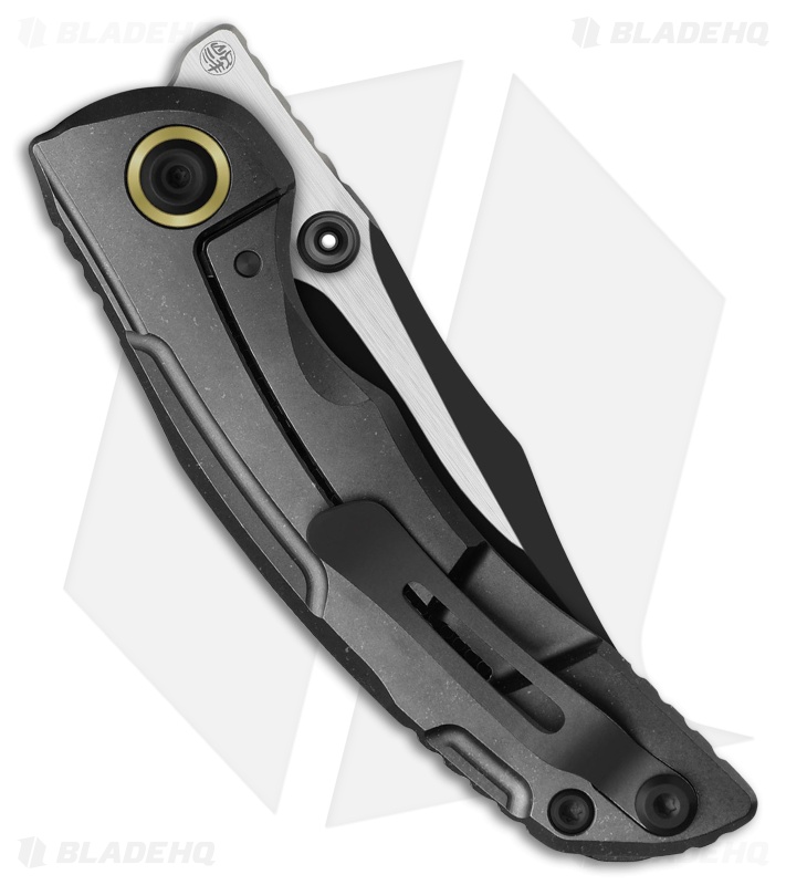 Kizer Silver Wing-Lite Frame Lock Knife Ti/Carbon Fiber (3.3" PVD Brushed)