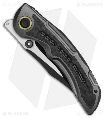 Kizer Silver Wing-Lite Frame Lock Knife Ti/Carbon Fiber (3.3" PVD Brushed)