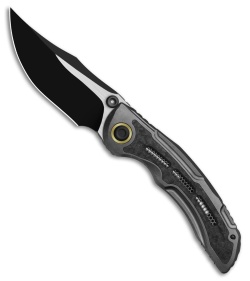 Kizer Silver Wing-Lite Frame Lock Knife Ti/Carbon Fiber (3.3" PVD Brushed)