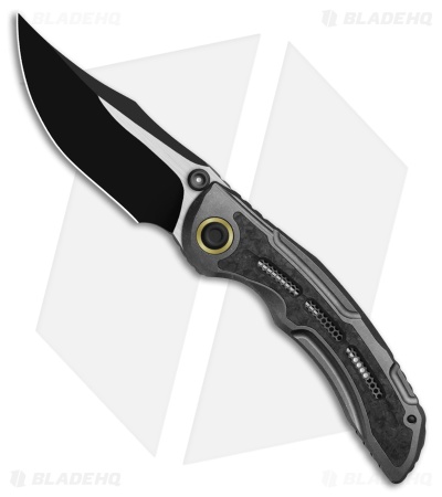 Kizer Silver Wing-Lite Frame Lock Knife Ti/Carbon Fiber (3.3" PVD Brushed)