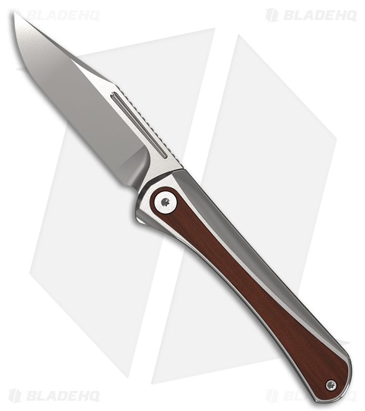 Kizer Melody Slip Joint Knife Aluminum/Panama Rosewood (2.8" Satin) Ki3732A2