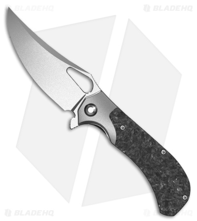 Kizer Cyclone Frame Lock Knife Black Titanium/Carbon Fiber (3.7" Satin) Ki3734A2