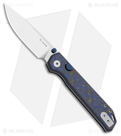 Kizer Cutlery Begleiter 2.9 Button Liner Lock Knife Vortex Micarta (3" Satin)
