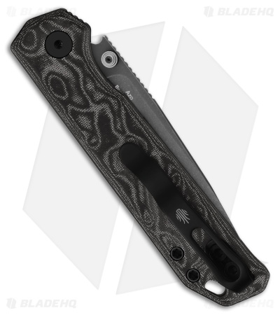 Kizer Cutlery Begleiter 2.9 Button Liner Lock Knife BLK/White Micarta (3" Gray)