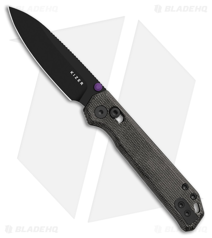Kizer Cutlery Begleiter 2.9 Clutch Lock Knife Black Norplex Micarta (3" Black)
