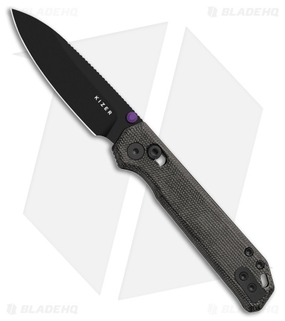Kizer Cutlery Begleiter 2.9 Clutch Lock Knife Black Norplex Micarta (3" Black)