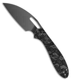 Kizer Masu Button Liner Lock Knife Vortex Pattern Micarta (3.4" Gray) V3697A2