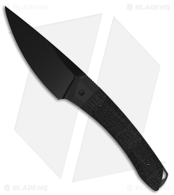 Kizer Momo Fix 3 Fixed Blade Knife Black Micarta/Black G10 PVD