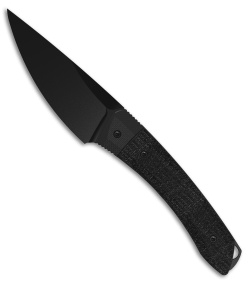 Kizer Momo Fix 3 Fixed Blade Knife Black Micarta/Black G-10 (3.2" Black PVD)
