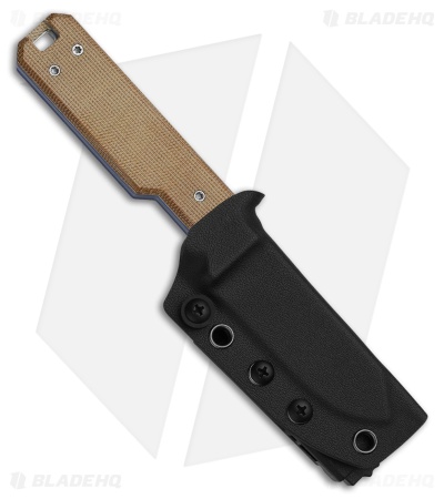 Kizer Abrams Fixed Blade Knife Brown Norplex UltreX Micarta & G-10 (3.1" SW)