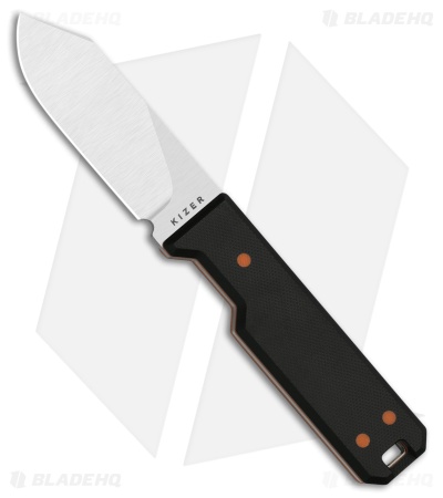 Kizer Abrams Fixed Blade Knife Black G-10 (3.1" Satin)