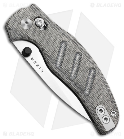 Kizer Sheepdog Clutch Lock Drop Point Knife Norplex UltreX Micarta (3" Satin)