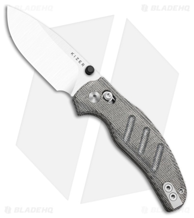Kizer Sheepdog Clutch Lock Drop Point Knife Norplex UltreX Micarta (3" Satin)
