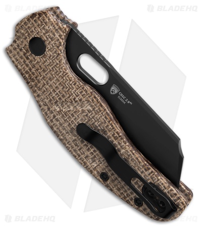 Kizer Sheepdog Button Lock Knife Norplex UltreX Micarta (DLC)