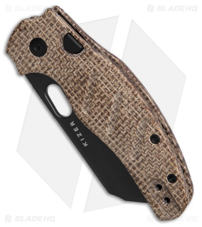 Kizer Sheepdog Button Lock Knife Norplex UltreX Micarta (DLC)