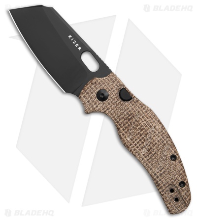 Kizer Sheepdog Button Lock Knife Norplex UltreX Micarta (DLC)