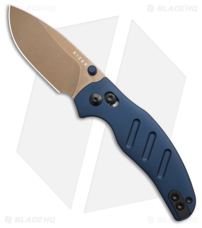 Kizer Sheepdog Clutch Lock Knife Drop Point Blue Aluminum  (PVD)
