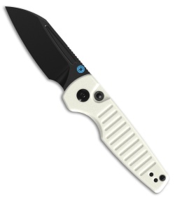 Kizer Parakeet Button Liner Lock Knife White GID G-10 (2.5" Black PVD)