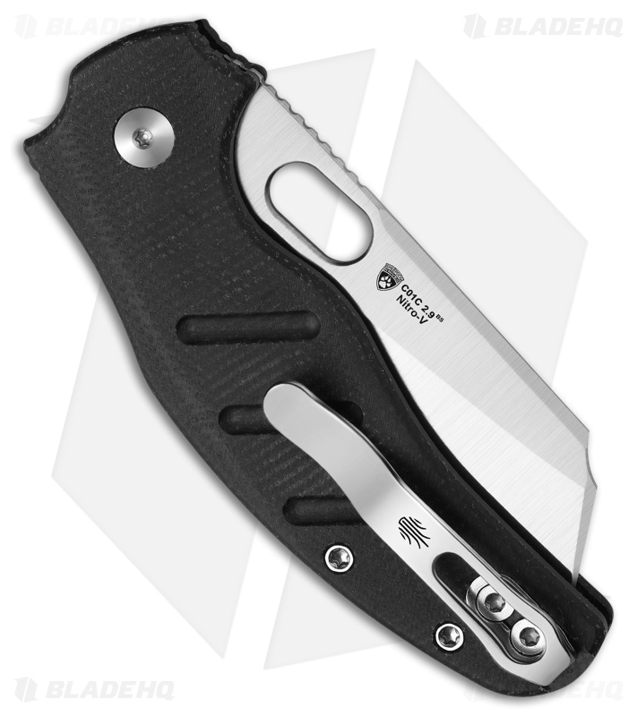 Kizer Sheepdog Button Liner Lock Knife | Black Micarta | Satin