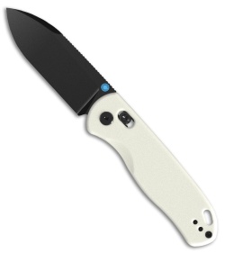 Kizer Drop Bear Clutch Lock Knife White GID G-10 (3" Black PVD)