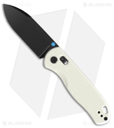 Kizer Drop Bear Clutch Lock Knife White GID G-10 (3" Black PVD)