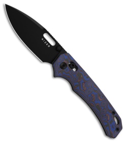 Kizer Outposter Crossbar Lock Knife Black/Blue Vortex Micarta (3.3" PVD)
