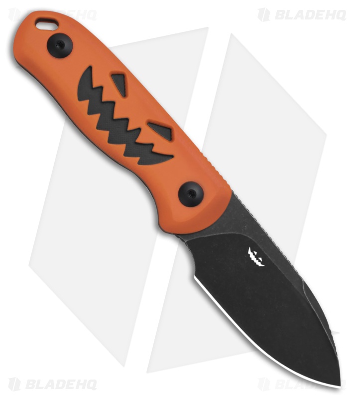 Kizer Drop Bear Drop Point Fixed Blade Knife Orange G-10 Halloween (Black)
