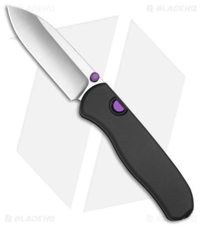 Kizer Drop Bear Zero Button Liner Lock Knife Black Al (3.1" Satin Elmax)