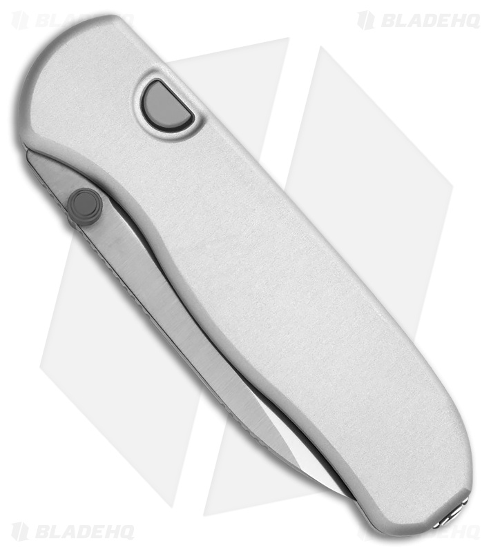 Kizer Drop Bear Zero Button Liner Lock Knife Light Gray Al (3.1" Satin M390)