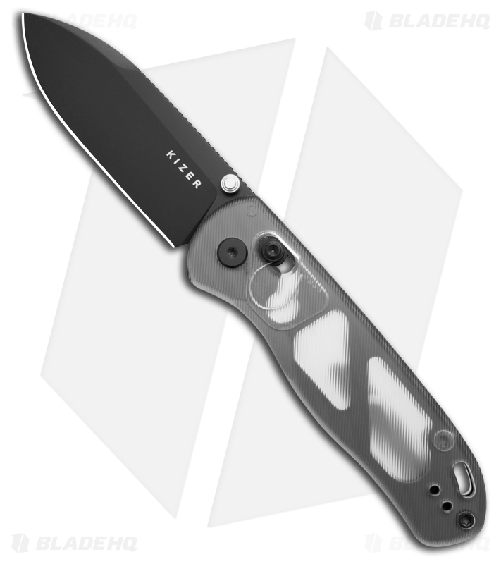Kizer Drop Bear Knife Black Acrylic Black
