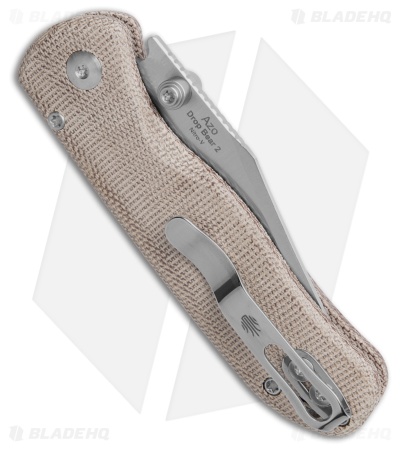 Kizer Azo Drop Bear 2 Button Liner Lock Knife Micarta V3619.2CC1