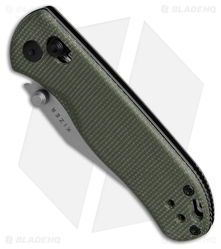 Kizer Azo Drop Bear II Clutch Lock Knife Micarta V3619.2KC1
