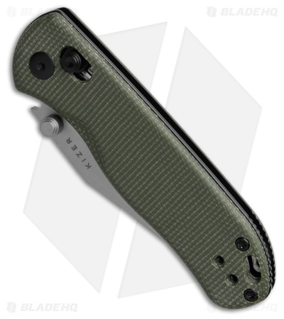 Kizer Azo Drop Bear II Clutch Lock Knife Micarta V3619.2KC1 - Blade HQ