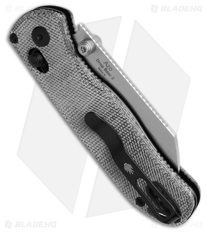 うずまき Kizer Azo Drop Bear II Clutch Lock Knife Micarta V3619.2KC1