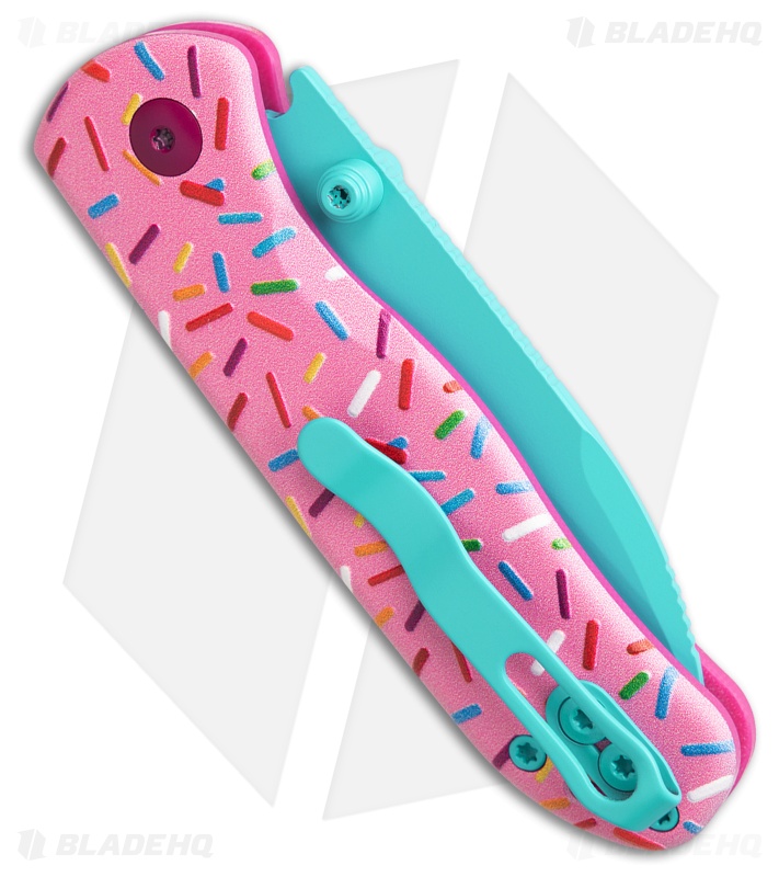 Kizer Drop Bear 2 Button Liner Lock Knife Dessert Warrior (3" Blue)