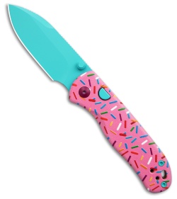 Kizer Drop Bear 2 Button Liner Lock Knife Dessert Warrior (3" Blue)